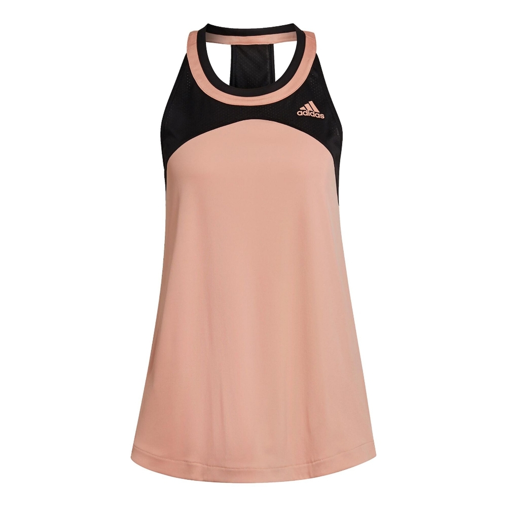 Adidas Pink AeroReady Club Tank 3 stripes